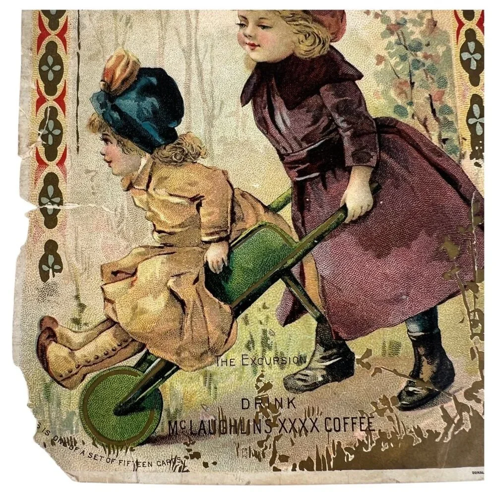 McLaughlins XXXX Coffee Advertising Print Card The Excursion Donaldson Brothers - Picture 3 of 7